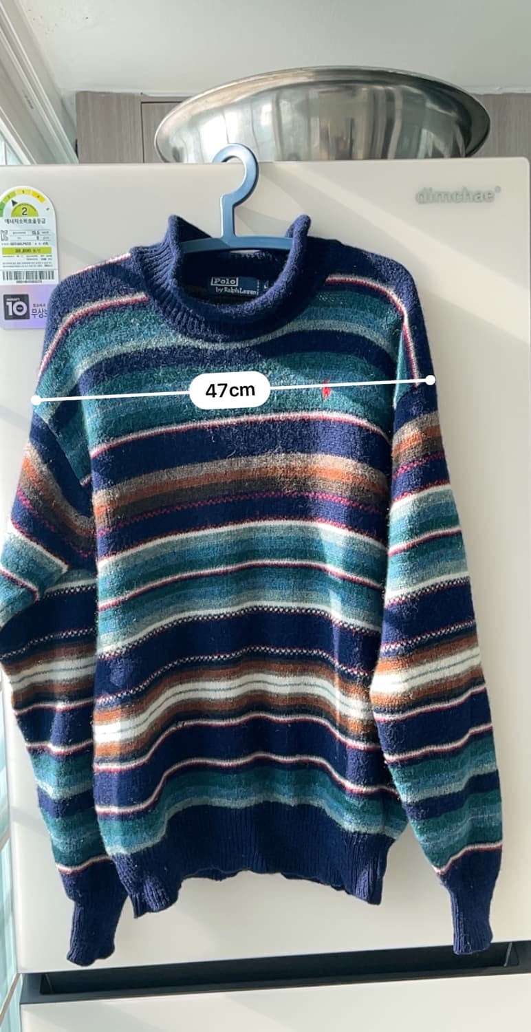 폴로 스트라이프 모크넥 니트 L 상품이미지8