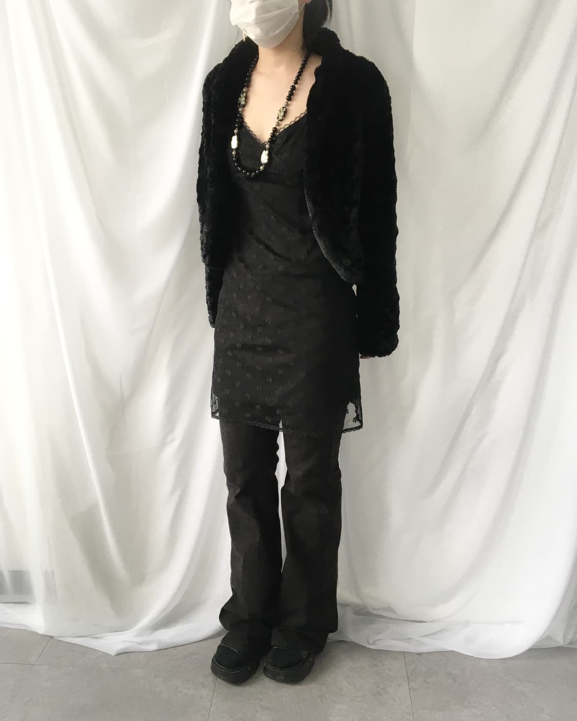 Fake fur open jacket 상품이미지4