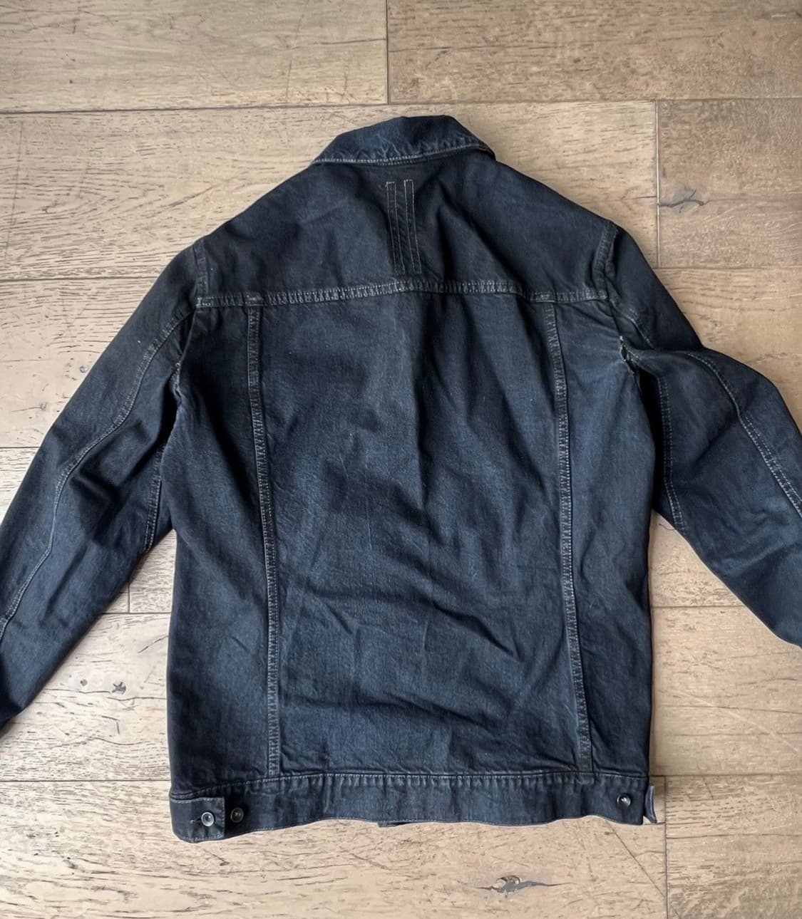 릭오웬스 블루블랙 왁스드 데님 자켓 상품이미지4
