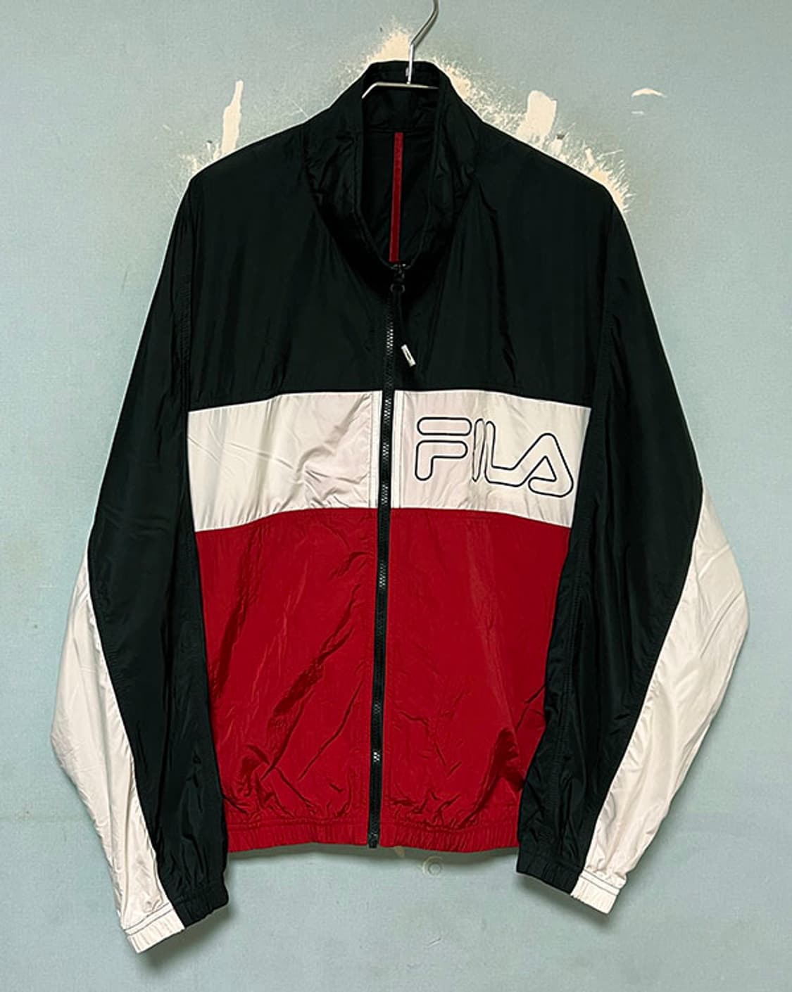 FILA 휠라 빅로고 배색 경량 바람막이 새상품 여름 홑겹 XL 100 상품이미지1