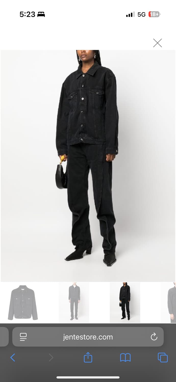 (삽니다) 와이프로젝트 와이어 데님 자켓 블랙 상품이미지3