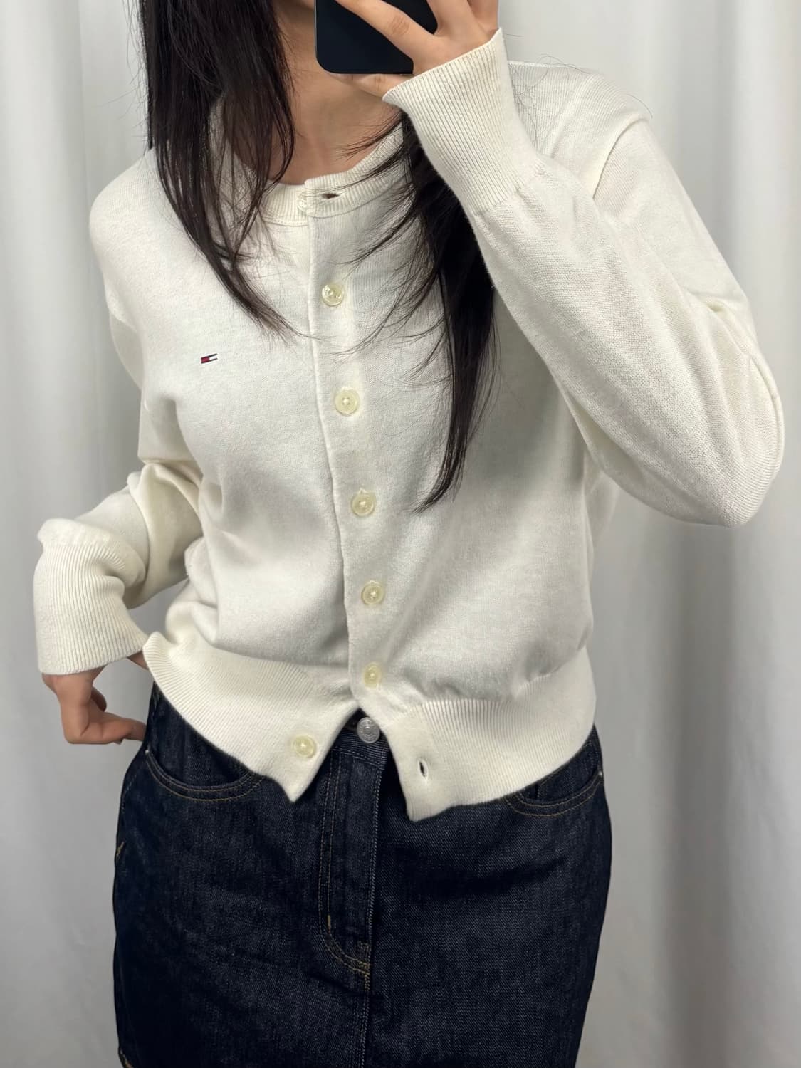 타미진스 화이트 가디건 상품이미지2