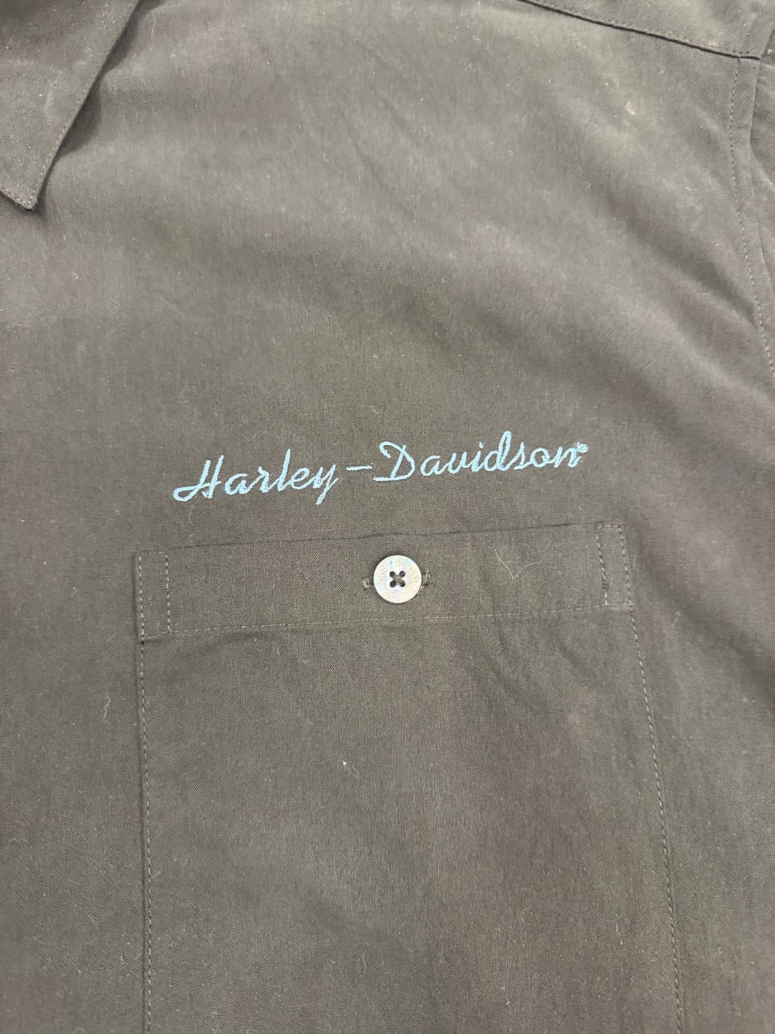 2XL) 할리데이비슨 빈티지 네바다 자수 반팔 셔츠 상품이미지3