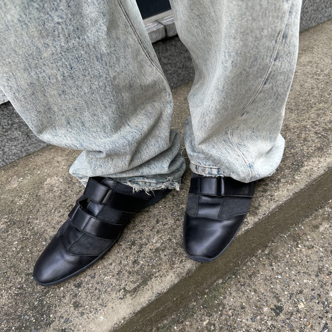 00s 풀박스 블랙 구찌 벨크로 스트랩 스포츠 스니커 상품이미지9