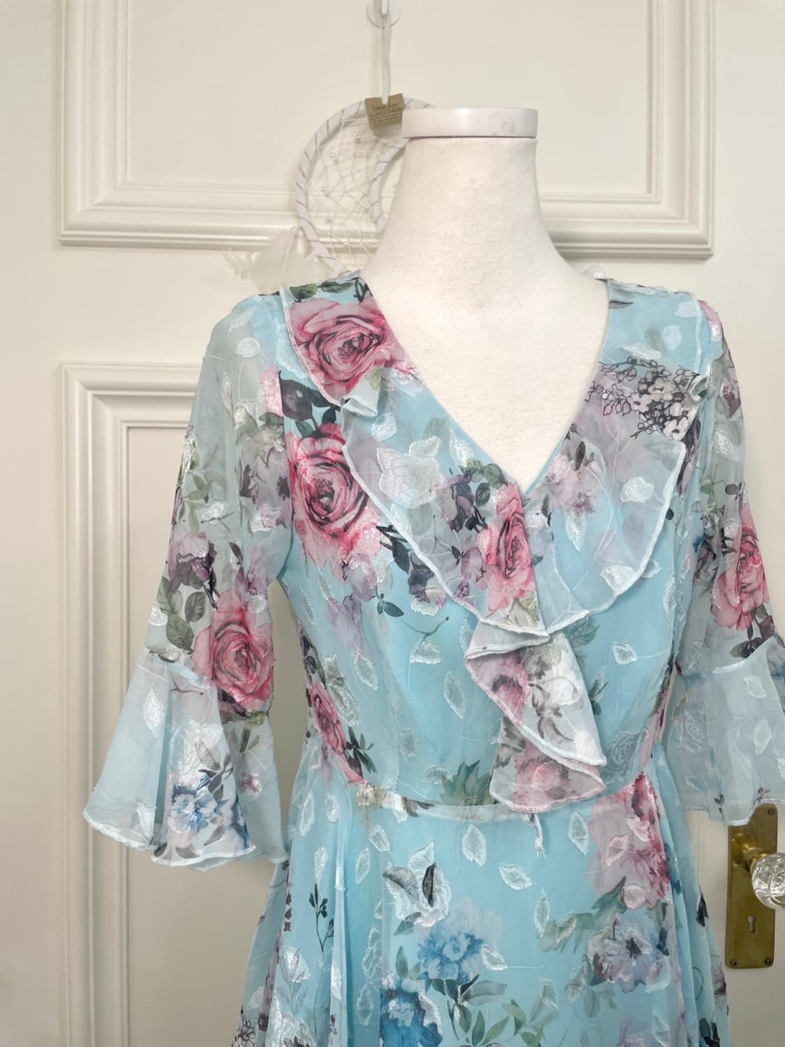 mint blue flower ruffle summer opc 상품이미지6