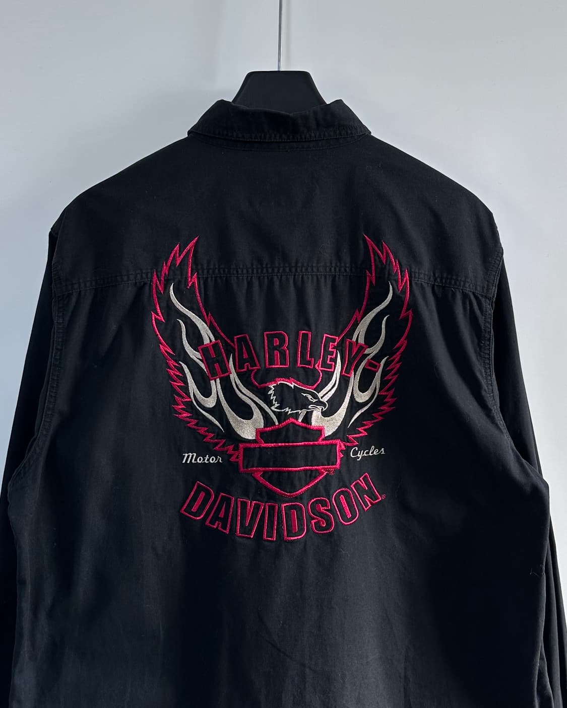 할리데이비슨 로고 블랙 코튼 셔츠 (va.113)  상품이미지4