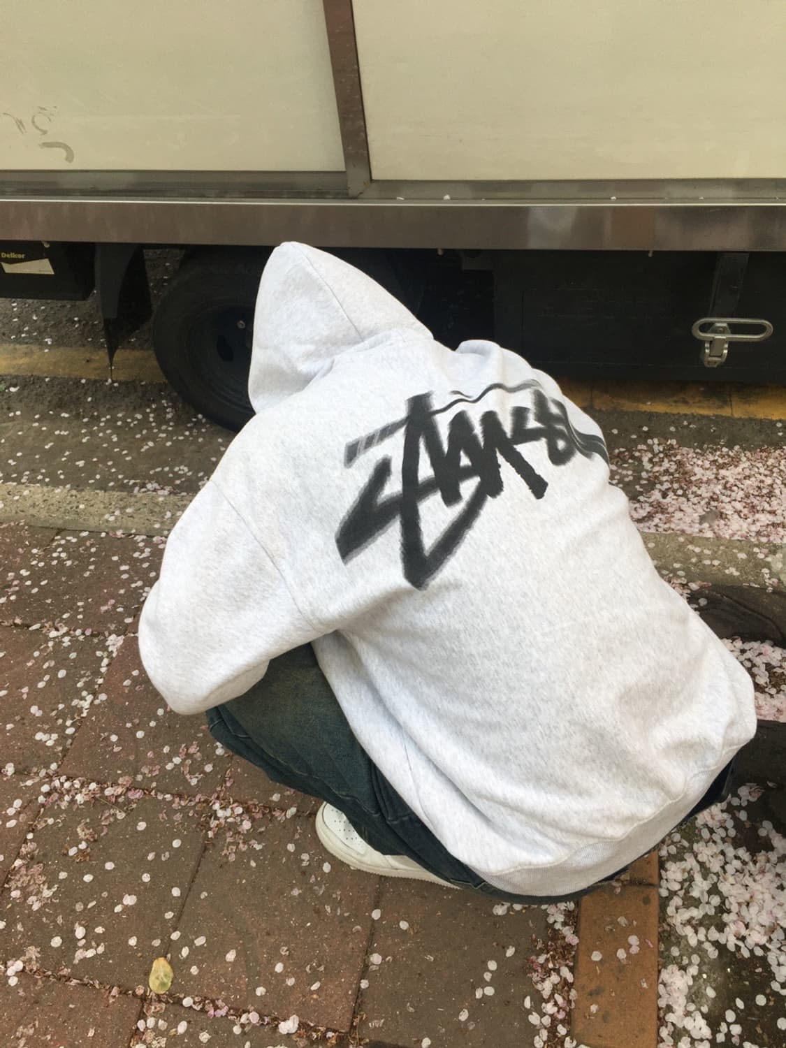 스투시 디지 스탁 후드 애쉬 헤더 XL 상품이미지2