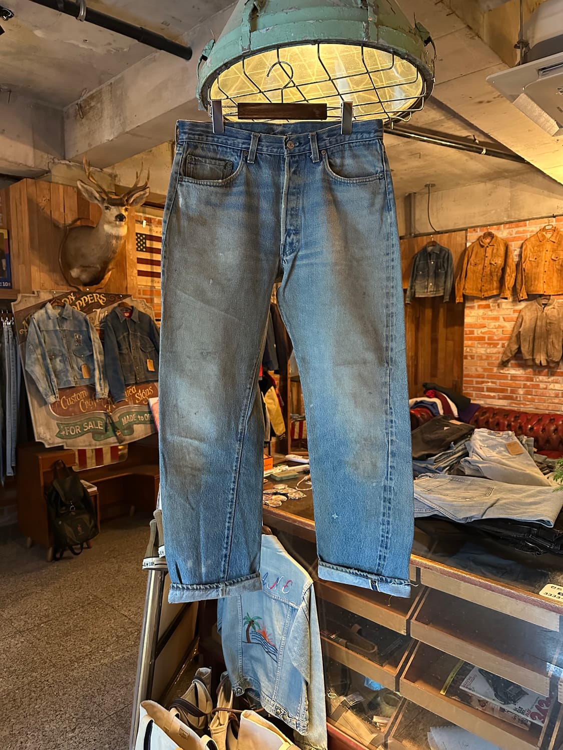 80s USA 빈티지 리바이스 501 셀비지 데님 팬츠 66후기 상품이미지1