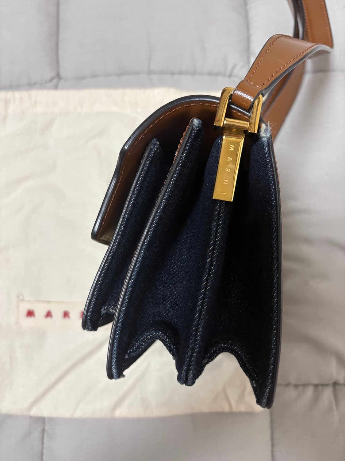 마르니 데님 트렁크 백 상품이미지6