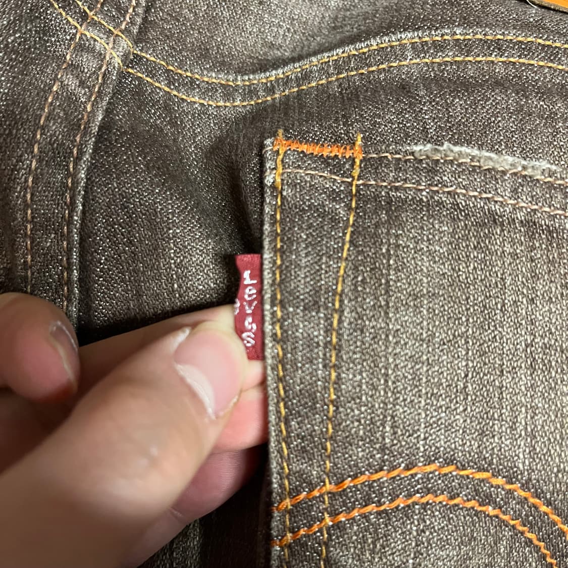 리바이스 갈색 데님 팬츠 상품이미지8