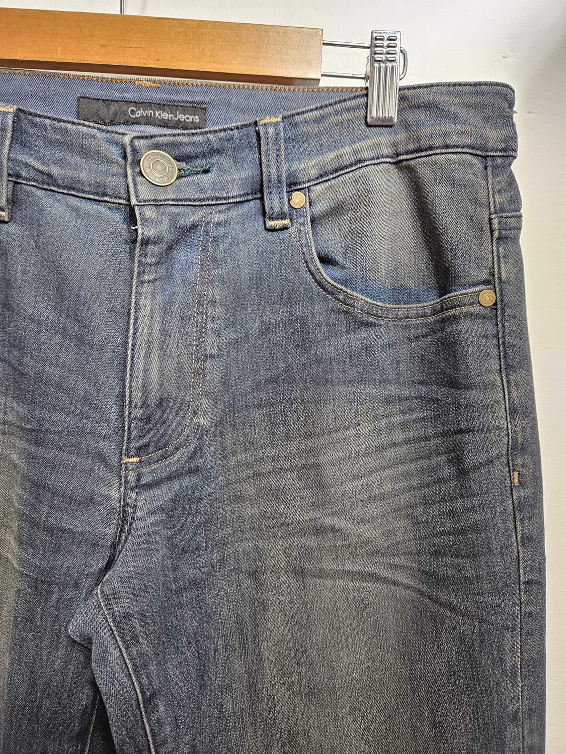 캘빈클라인 레귤러 슬림핏 워싱 스판 데님팬츠 상품이미지2