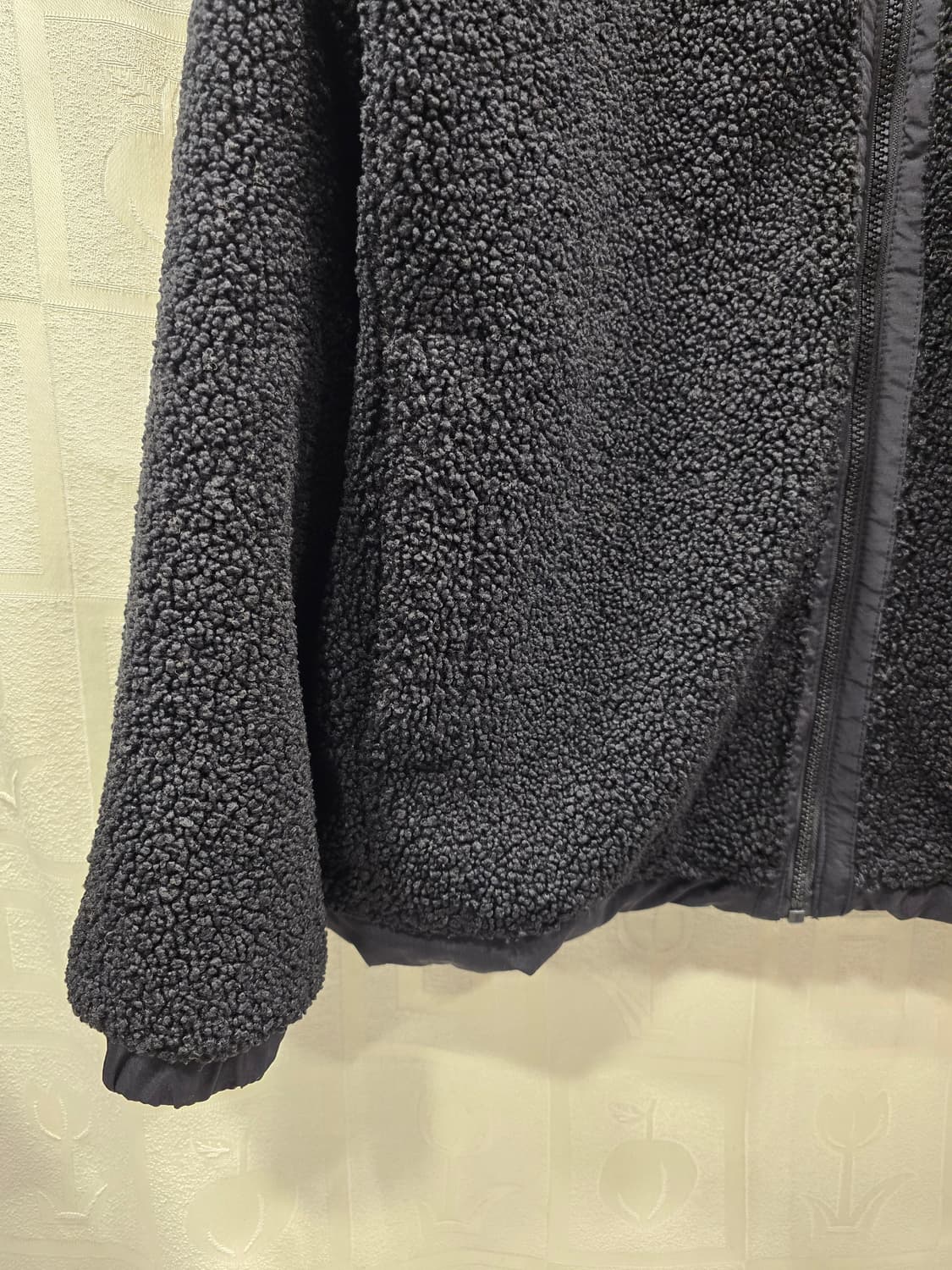 베네통 남성 뽀글이 후리스 자켓 검정 L(100) 상품이미지4