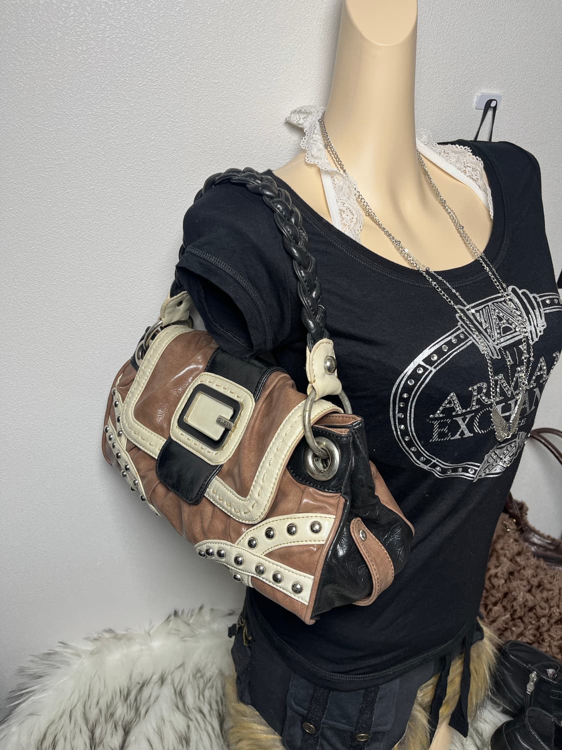 Guess 빈티지 가방 숄더백 스터드 상품이미지2