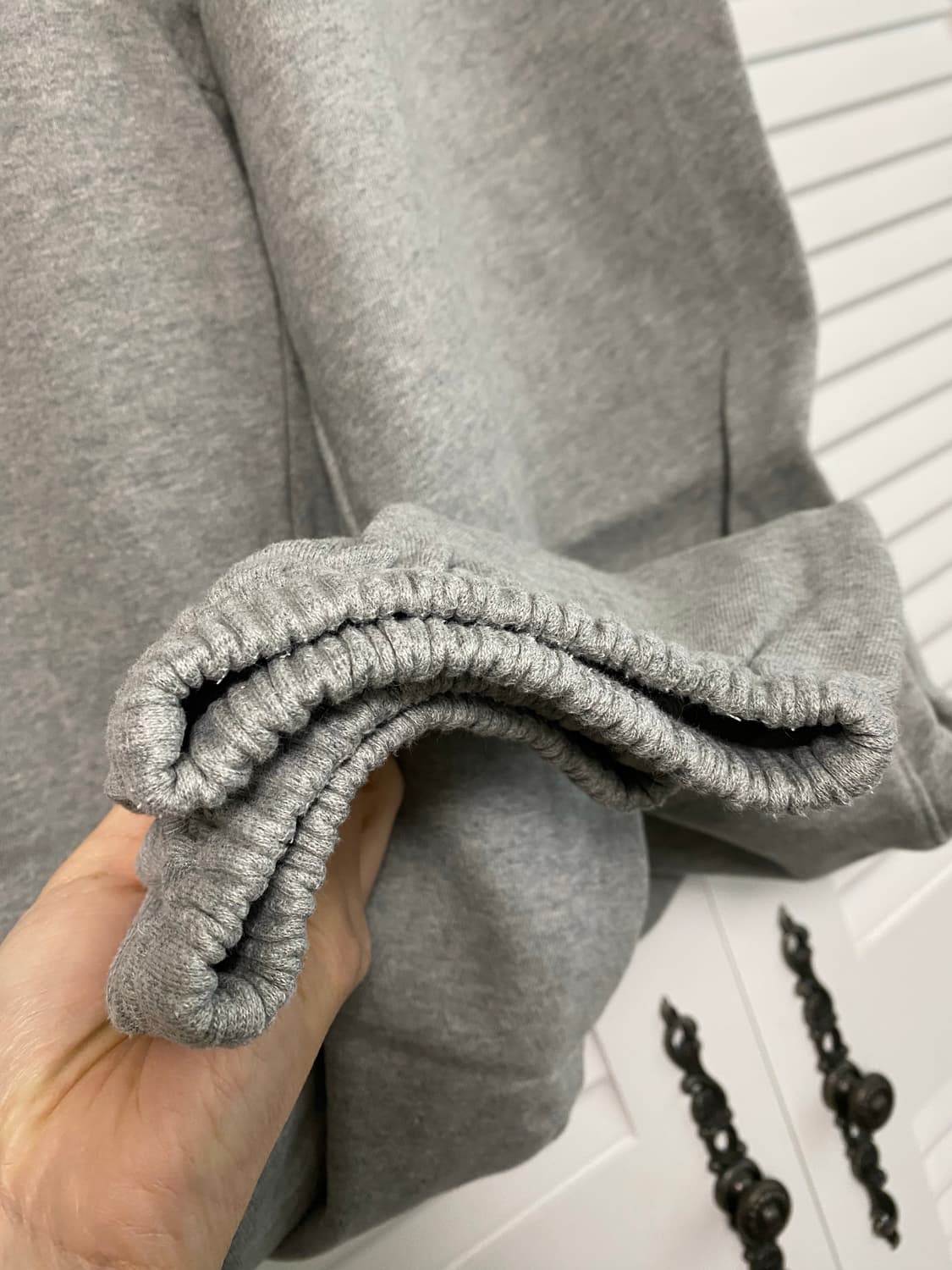 무신사스탠다드 와이드 스웨트 팬츠 미디엄 그레이 상품이미지3