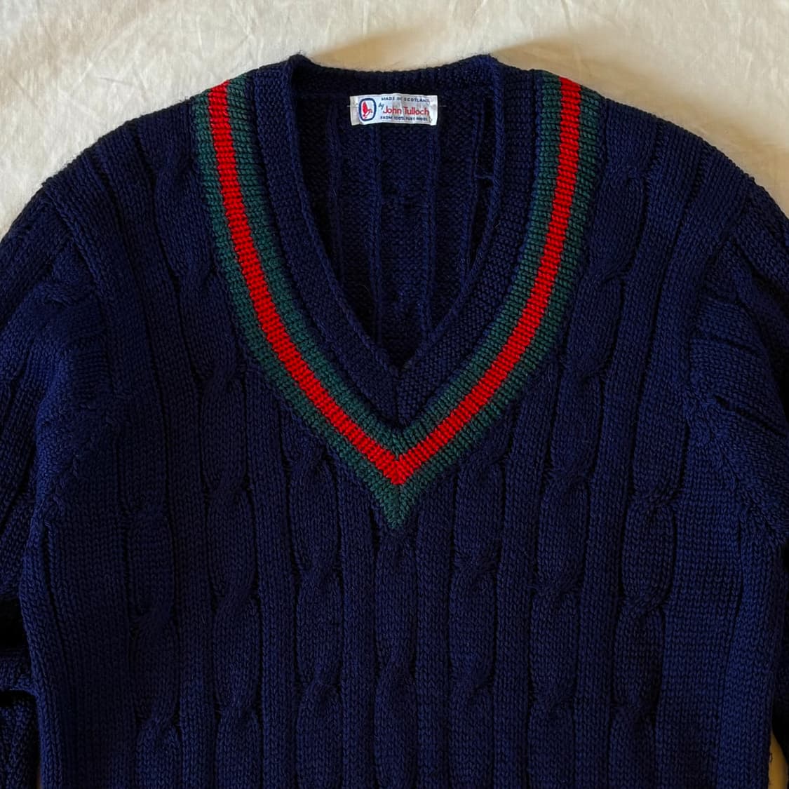 (105) 90s 스코틀랜드 John Tulloch 울 크리켓 니트  상품이미지2