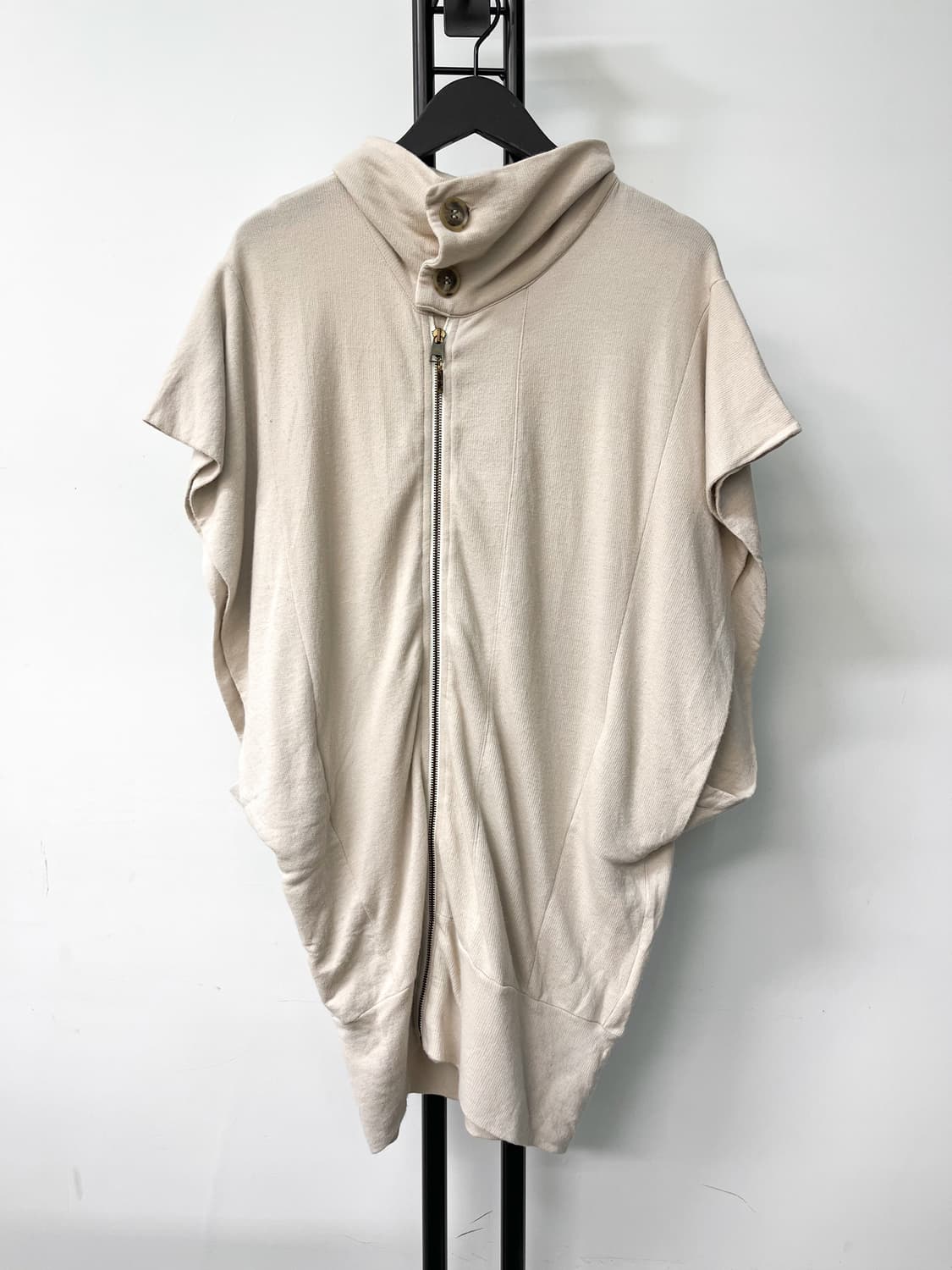 디젤 블랙 골드 드레이프 후드 집 베스트 상품이미지1