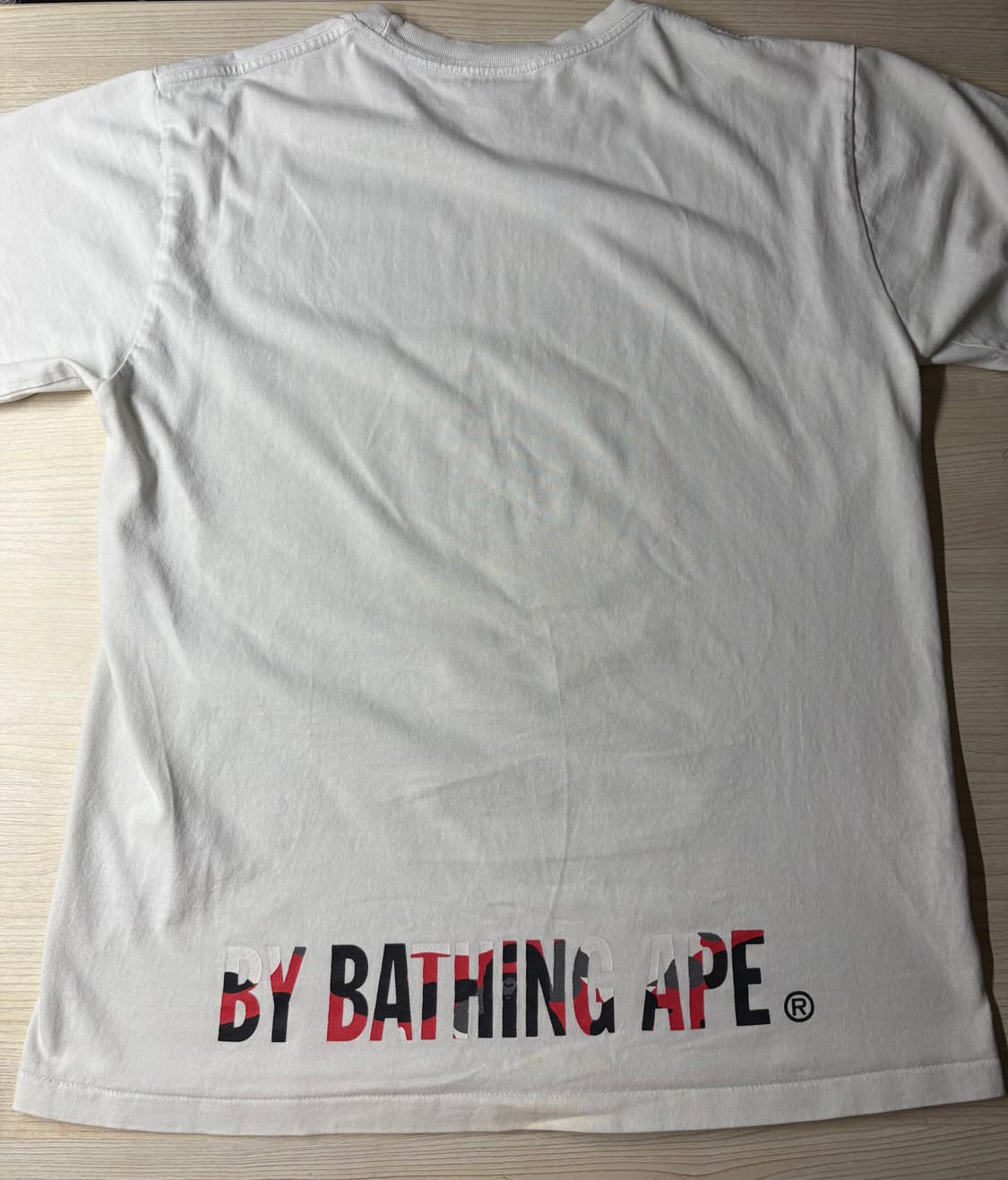 Bape 레드 카모 반팔 티셔츠 m 상품이미지2