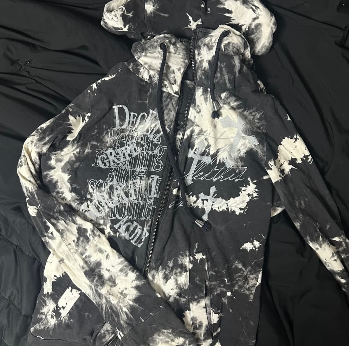 빈티지 십자가 후드집업 상품이미지3