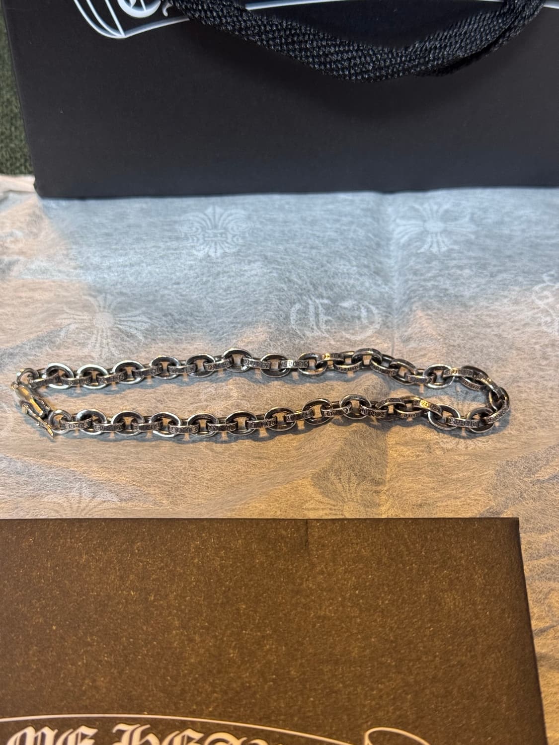 [새제품] 크롬하츠 페이퍼체인 8인치 새제품 풀구성 상품이미지3