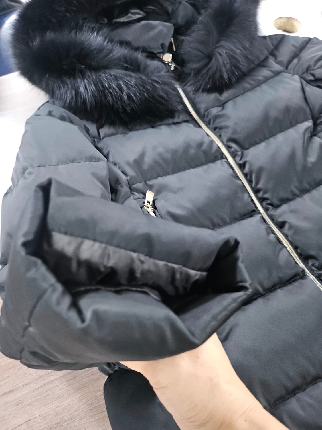 montecore몬테코레 모피폭스퍼 덕 패딩 90 세탁완 상품이미지6