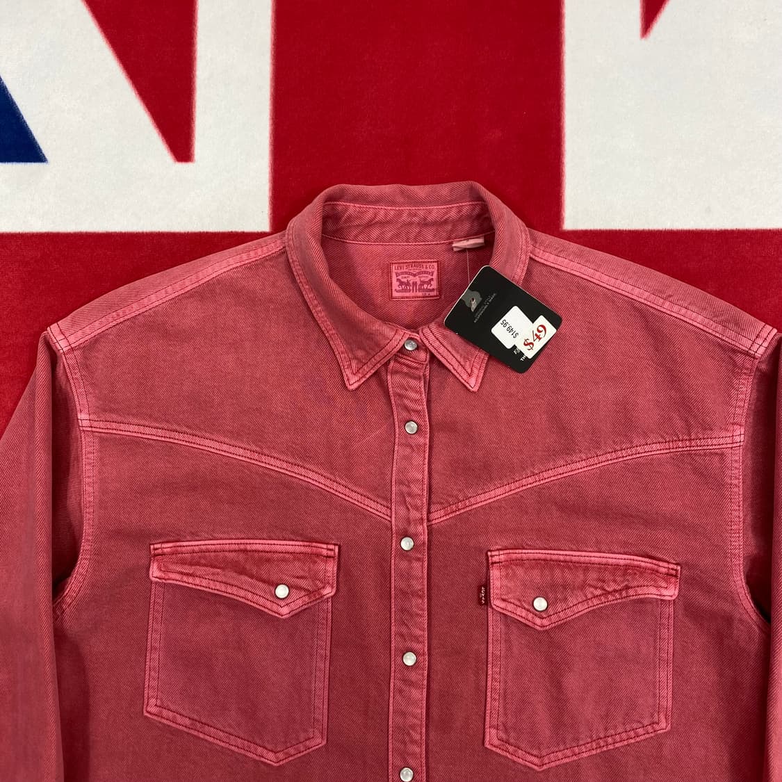 리바이스 데님셔츠 여성 M 실측 공용L -XL  상품이미지3