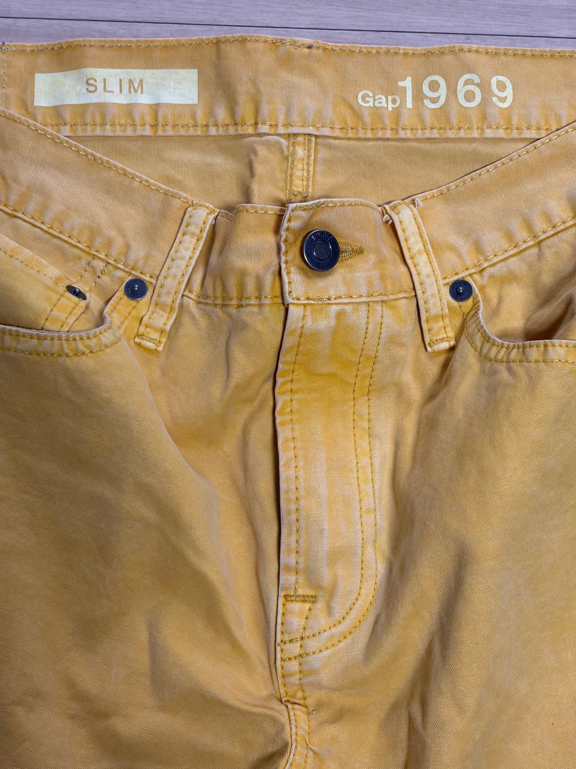 (일괄) Gap 1969 링스펀 스플래터 데님 & 슬림 머스타드 팬츠  상품이미지8
