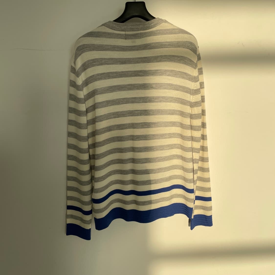 솔리드옴므 스트라이프 간절기 모 100% 니트 상품이미지4