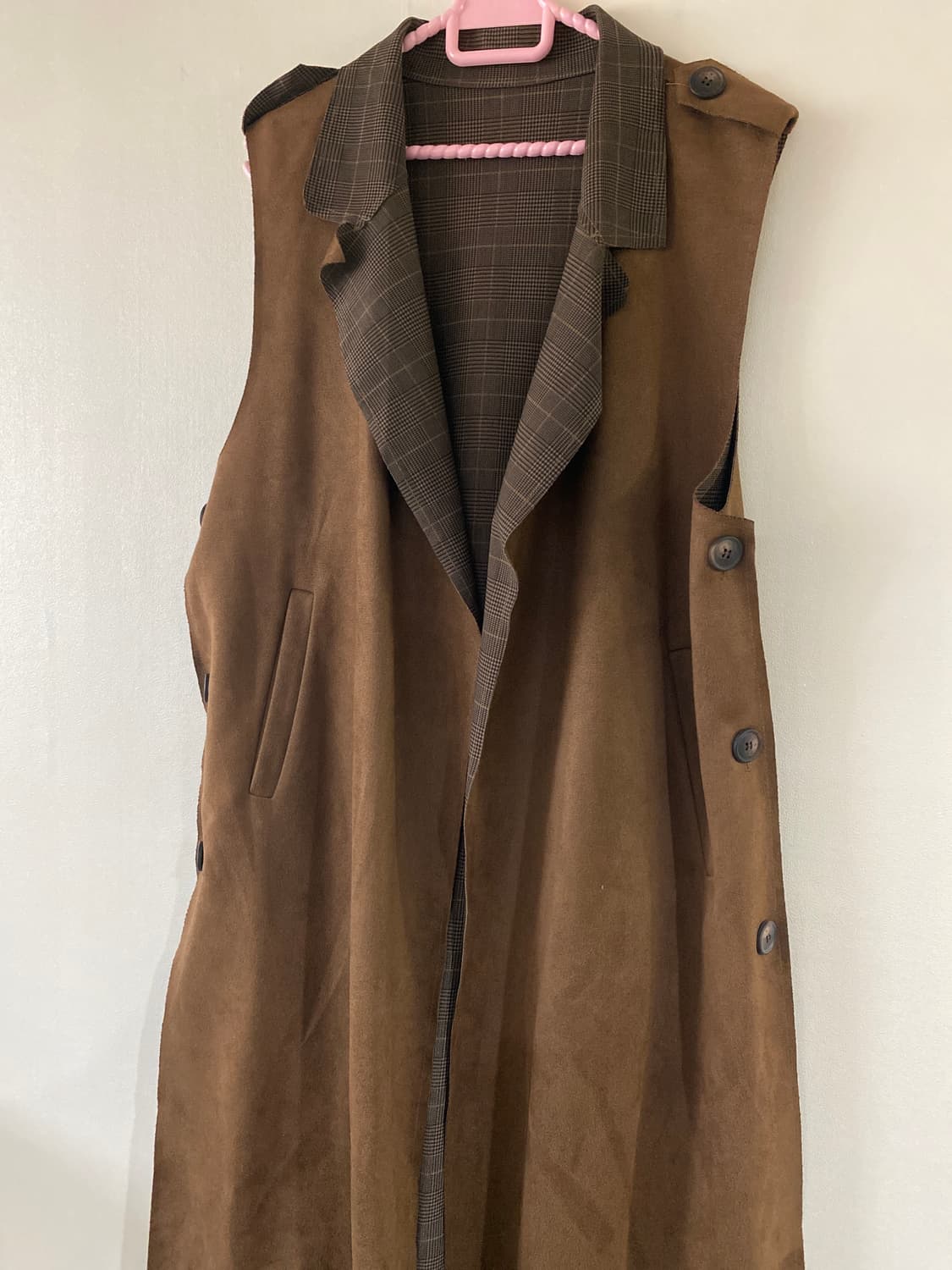 스웨이드 롱 베스트 상품이미지2