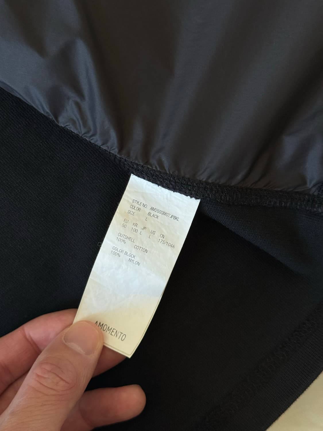 아모멘토 슬림 포켓 점퍼 L 블랙 상품이미지7