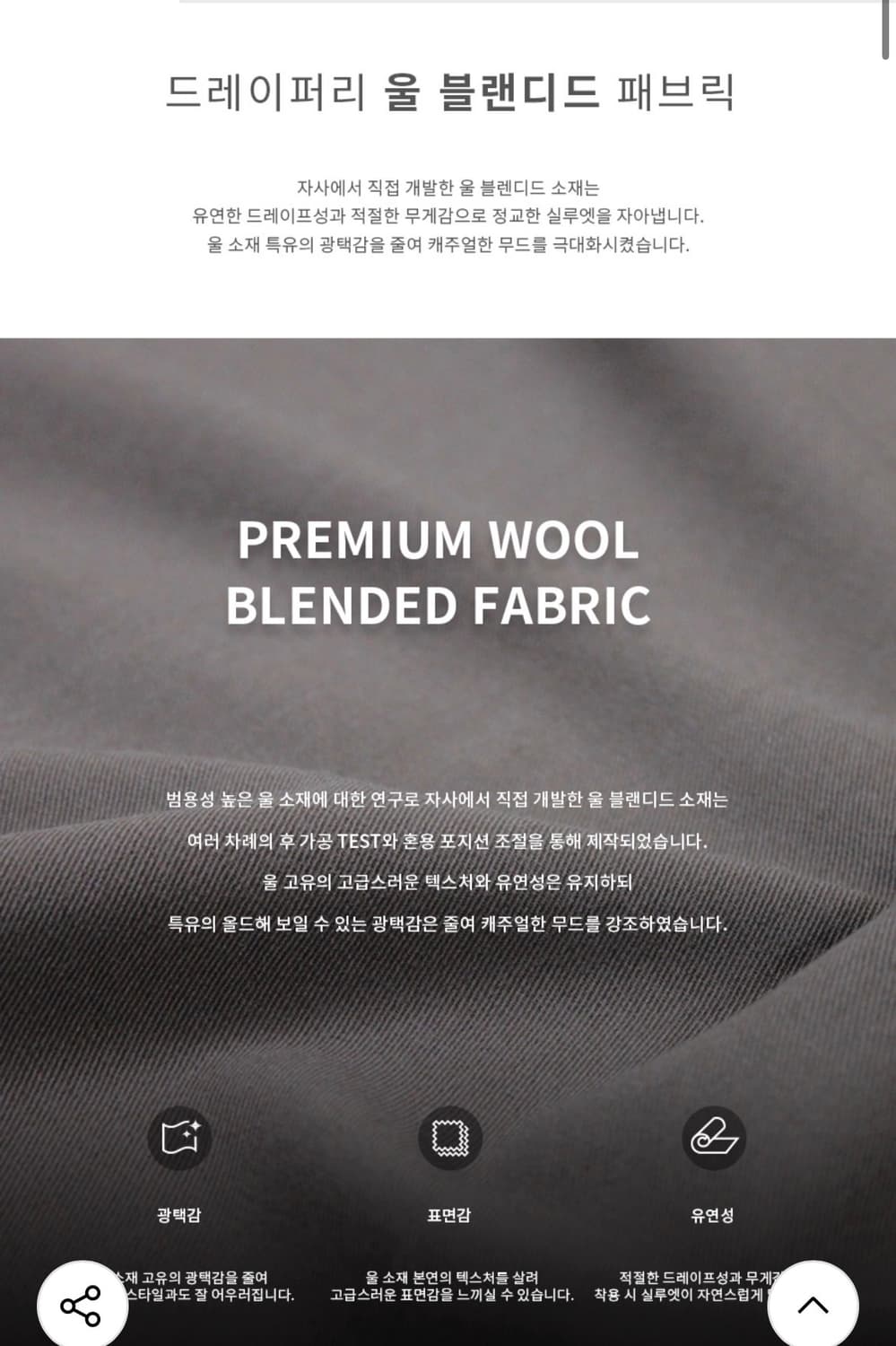 (L) 드로우핏 오블리크 울 트러커 자켓 블루종 [BLACK] 판매 상품이미지7