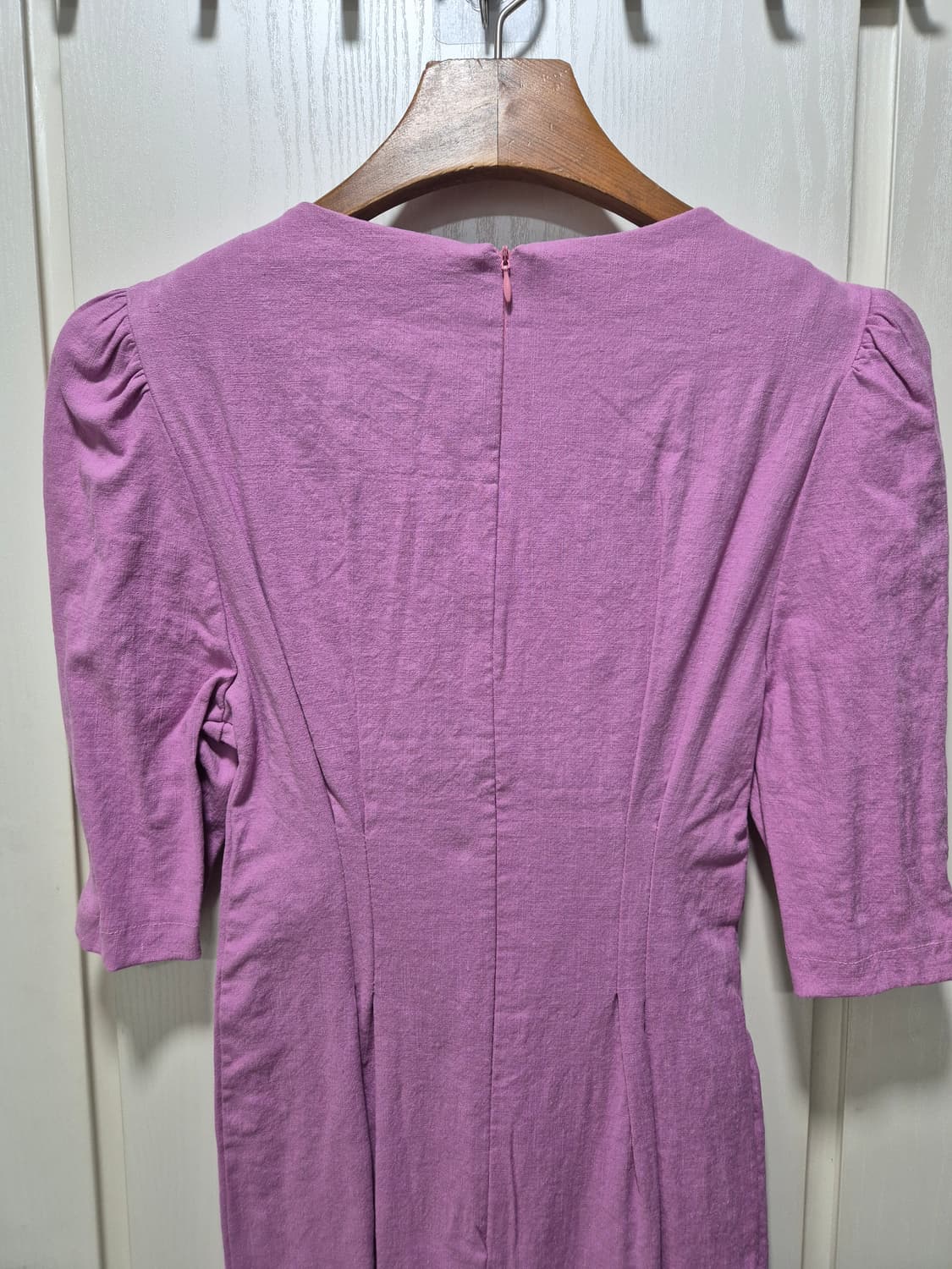 (타임세일) 라벤더 린넨 롱원피스 퍼프 반팔 상품이미지8