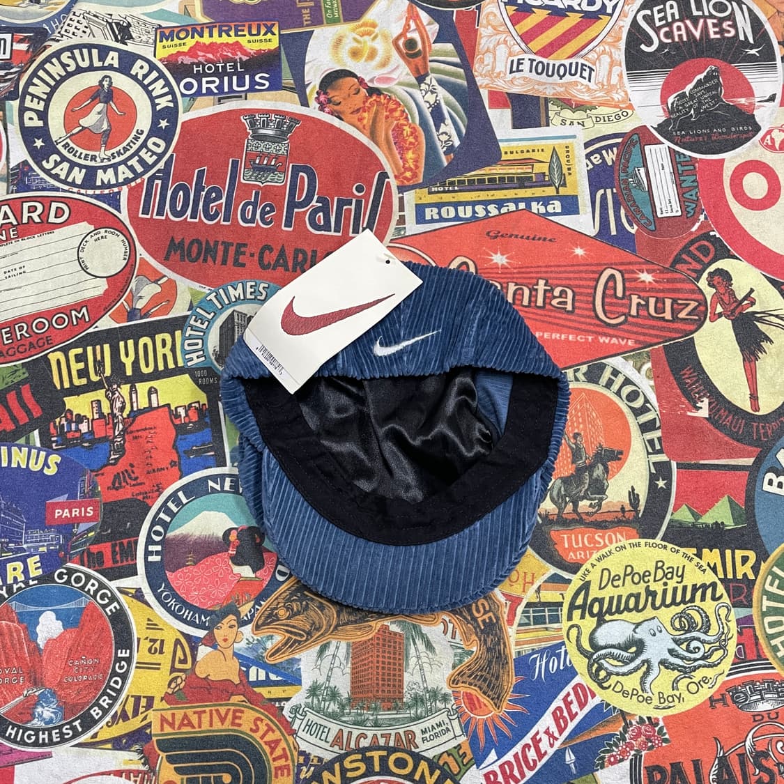 90s 새재품 지코 나이키 뉴스보이 헌팅캡 올드스쿨 베레모 코듀로이 os 상품이미지2