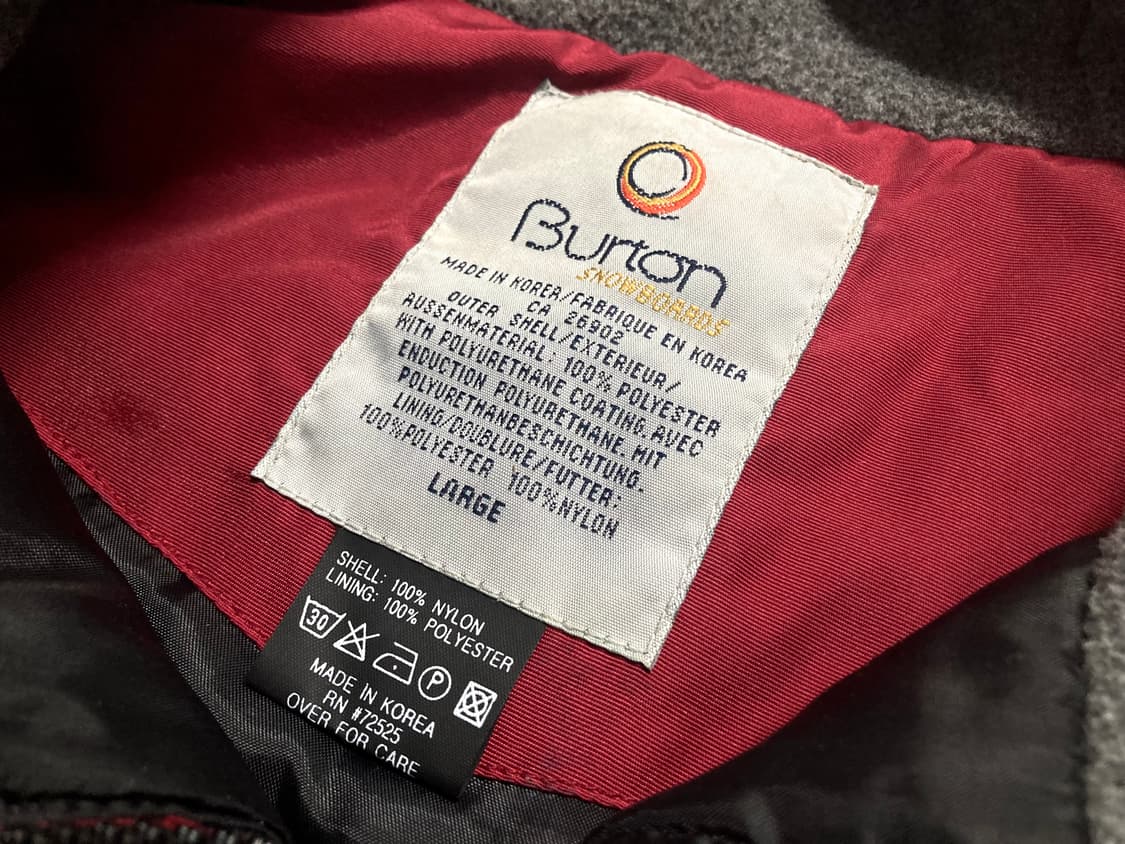 90-00s 버튼 Burton 아노락 스노우보드 자켓 100-105 상품이미지4