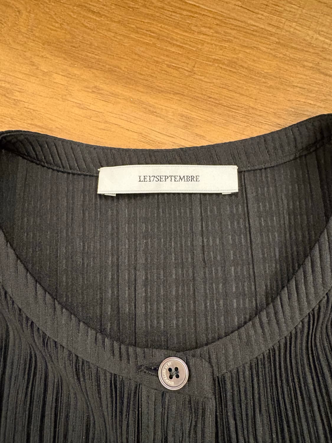 LE17SEPTEMBRE 플리츠 가디건 블랙 상품이미지2