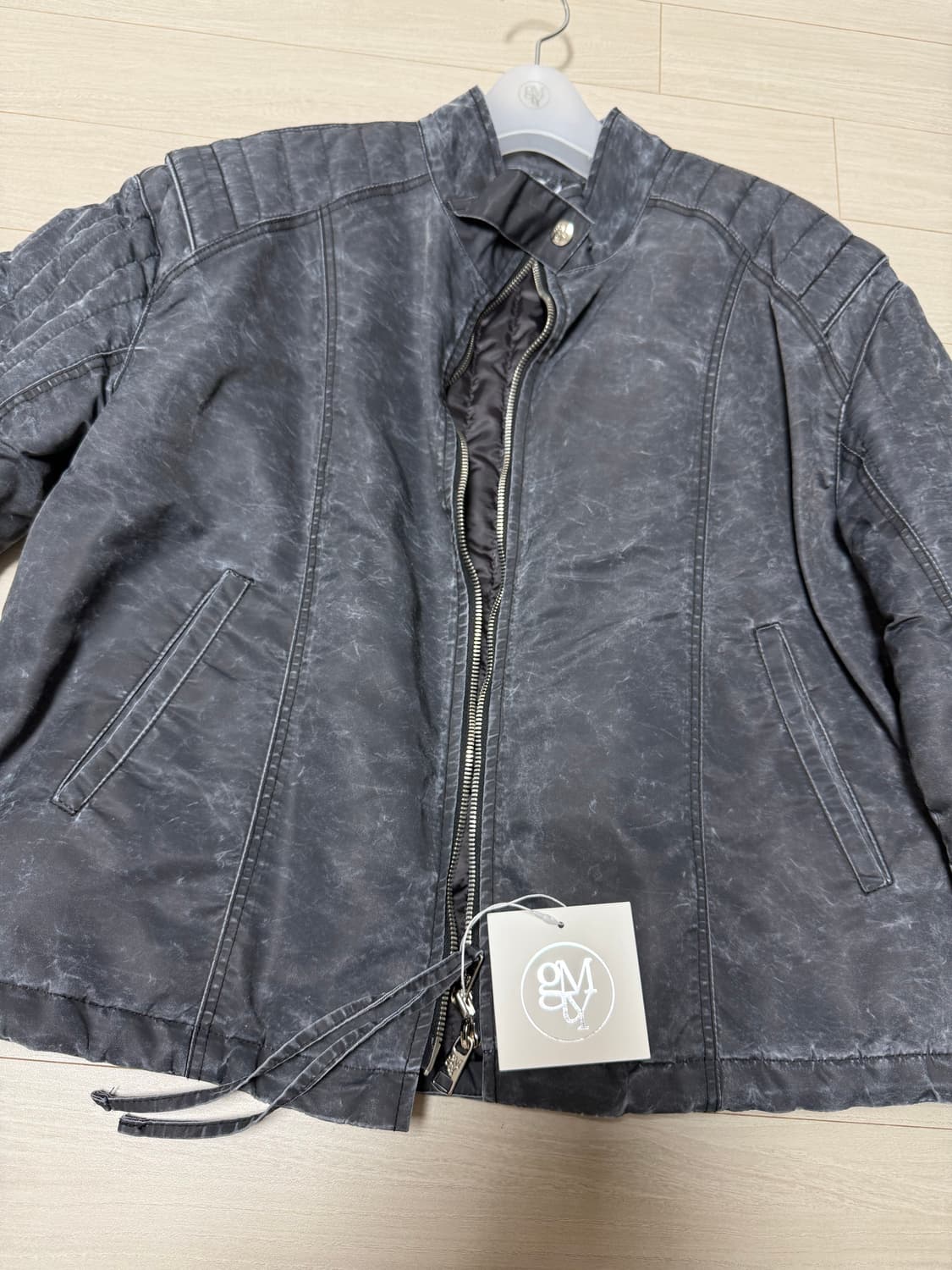  G_BIKER QUILTED JUMPER / BLACK  상품이미지1