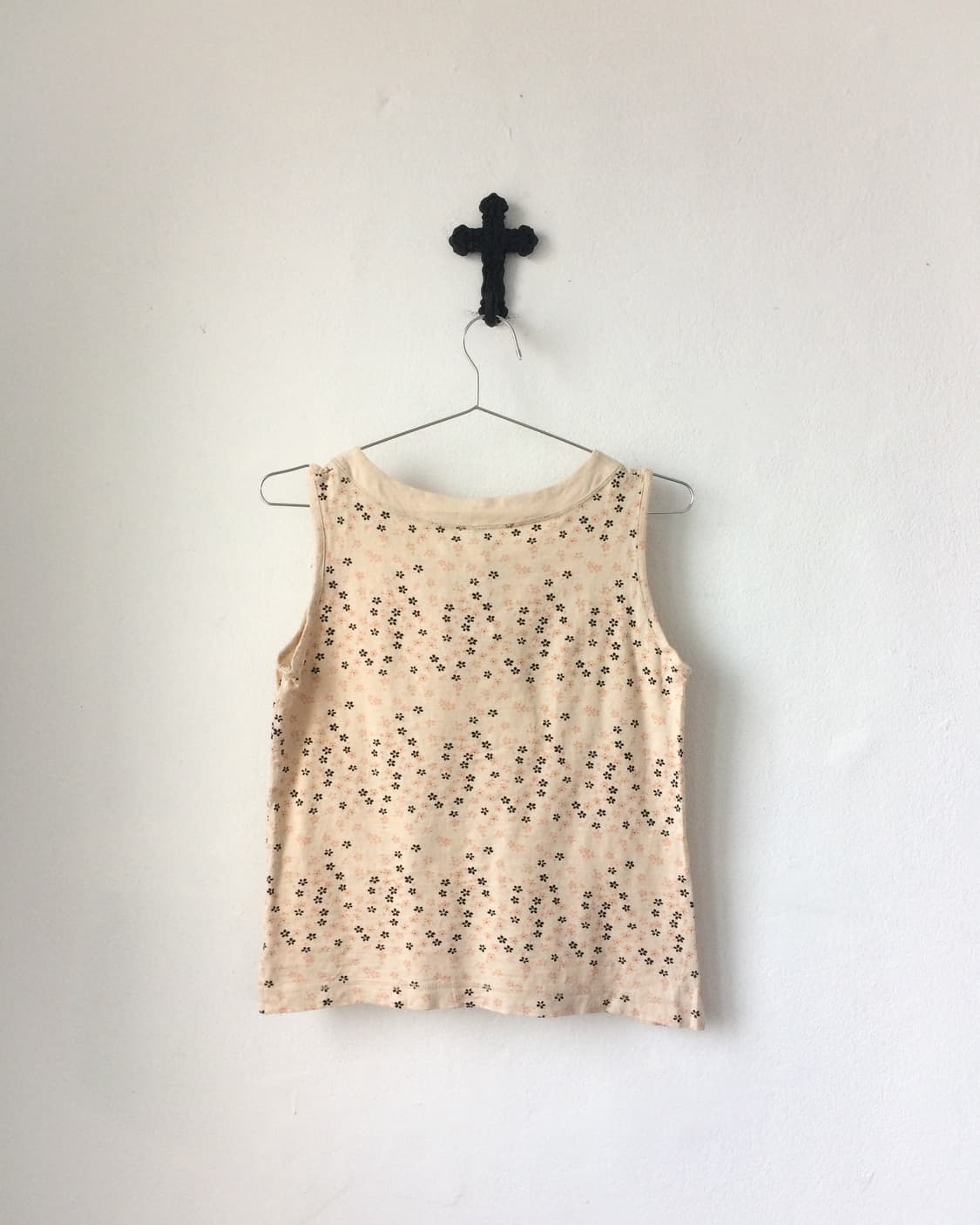 Button point flower pattern sleeveless 상품이미지3