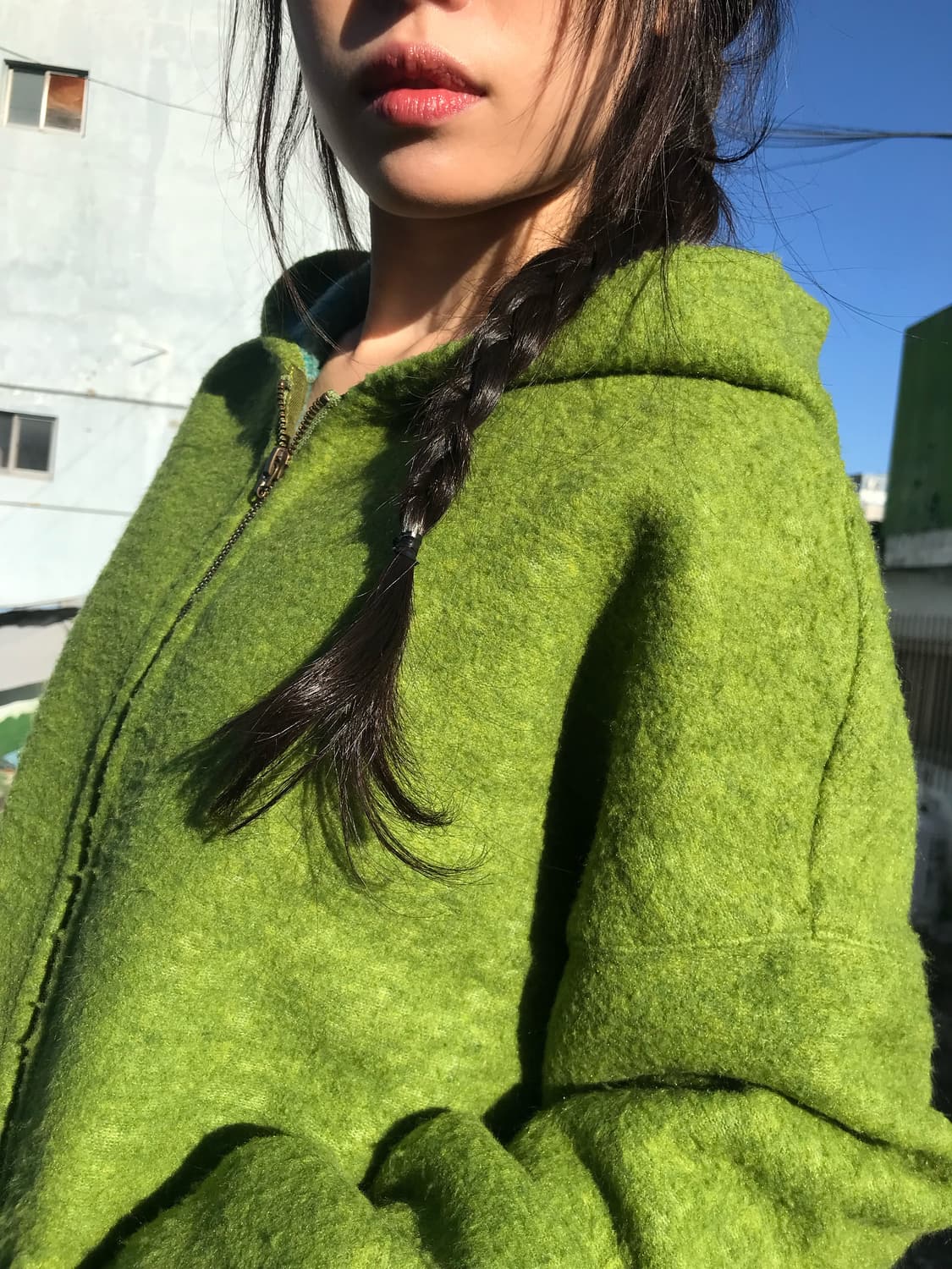 Jocomomola 그린그린 지퍼 코트 상품이미지4