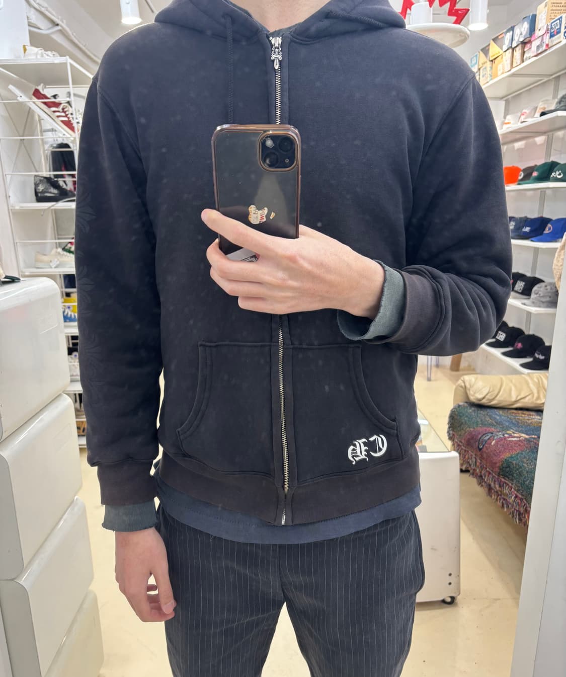 00s 크롬하츠 레드스크롤 후드집업 상품이미지10