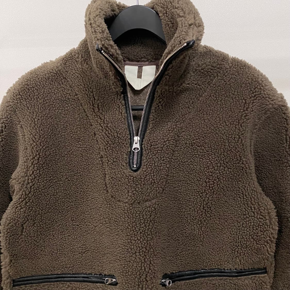 아르켓 레더 트리밍 테디 플리스 파일 아노락 상품이미지3