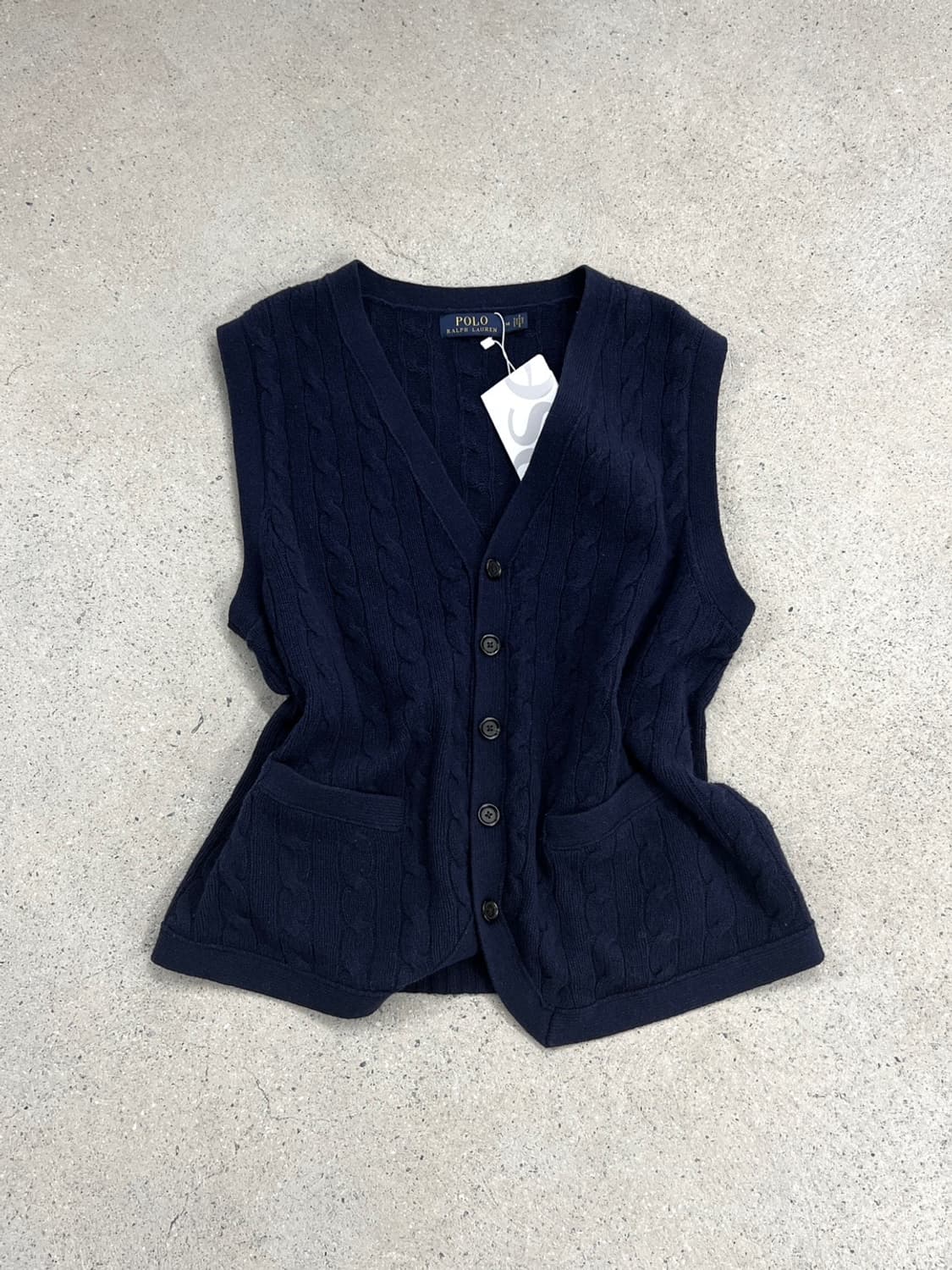 폴로 랄프로렌 울 캐시미어 케이블 니트 베스트 상품이미지2