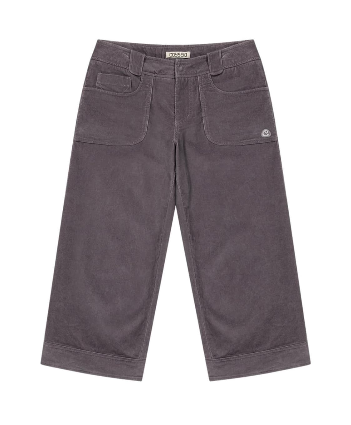 코이세이오 러스틱 코듀로이 카프리 팬츠 퍼플 그레이 상품이미지1