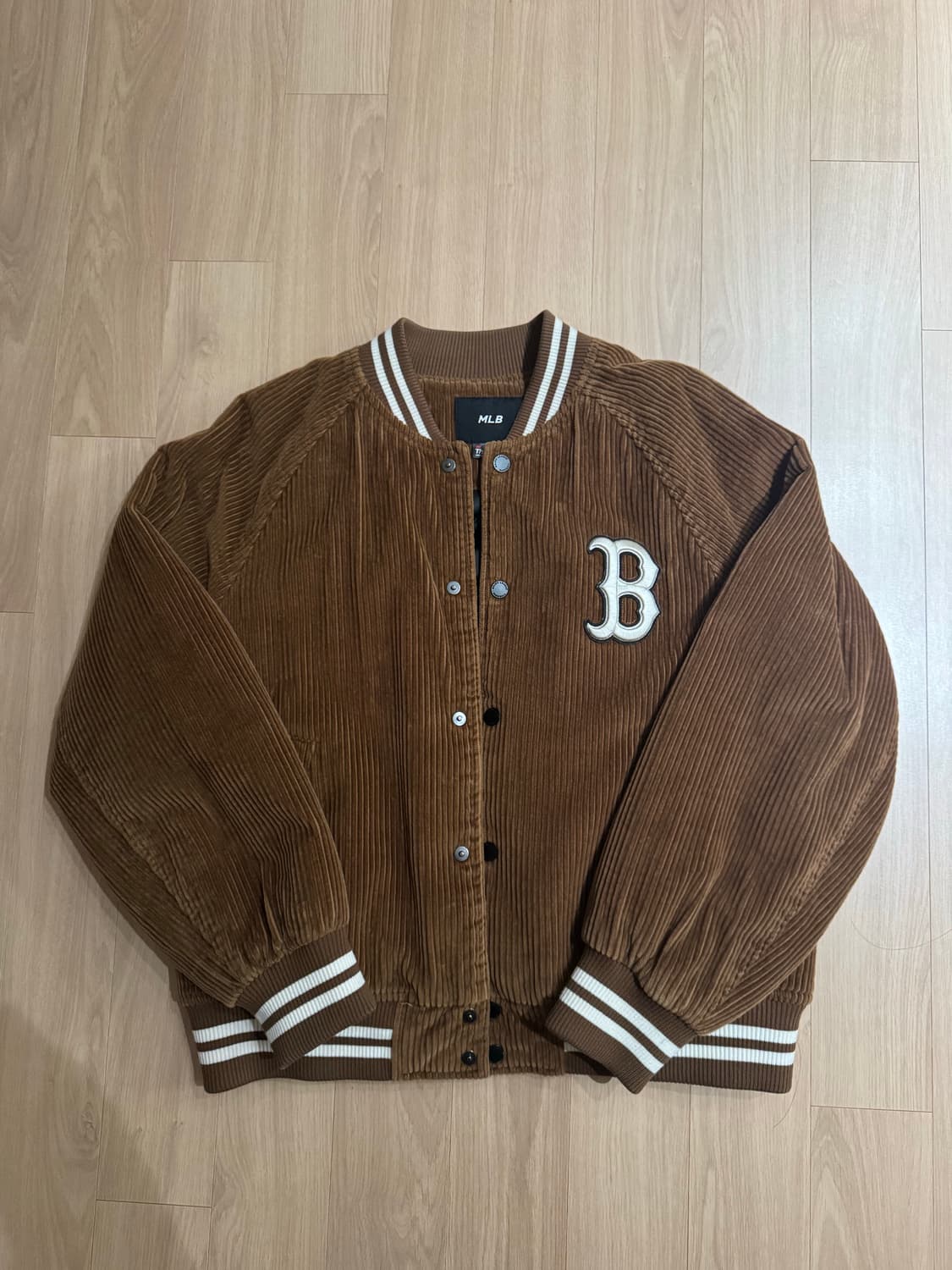 MLB 코듀로이 바시티 자켓 브라운 상품이미지1
