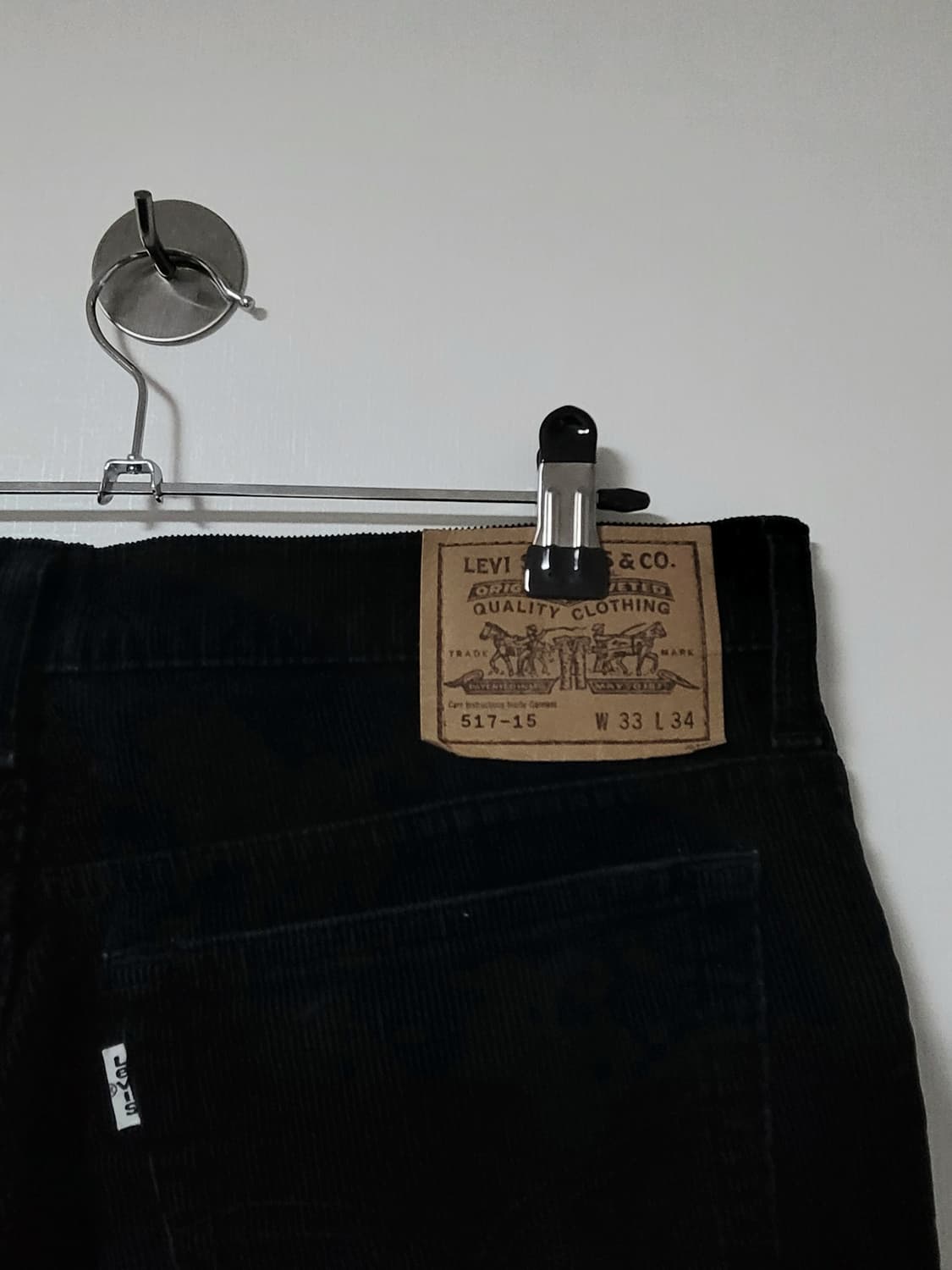 Levis 517 90s 코듀로이 부츠컷 블랙 상품이미지3
