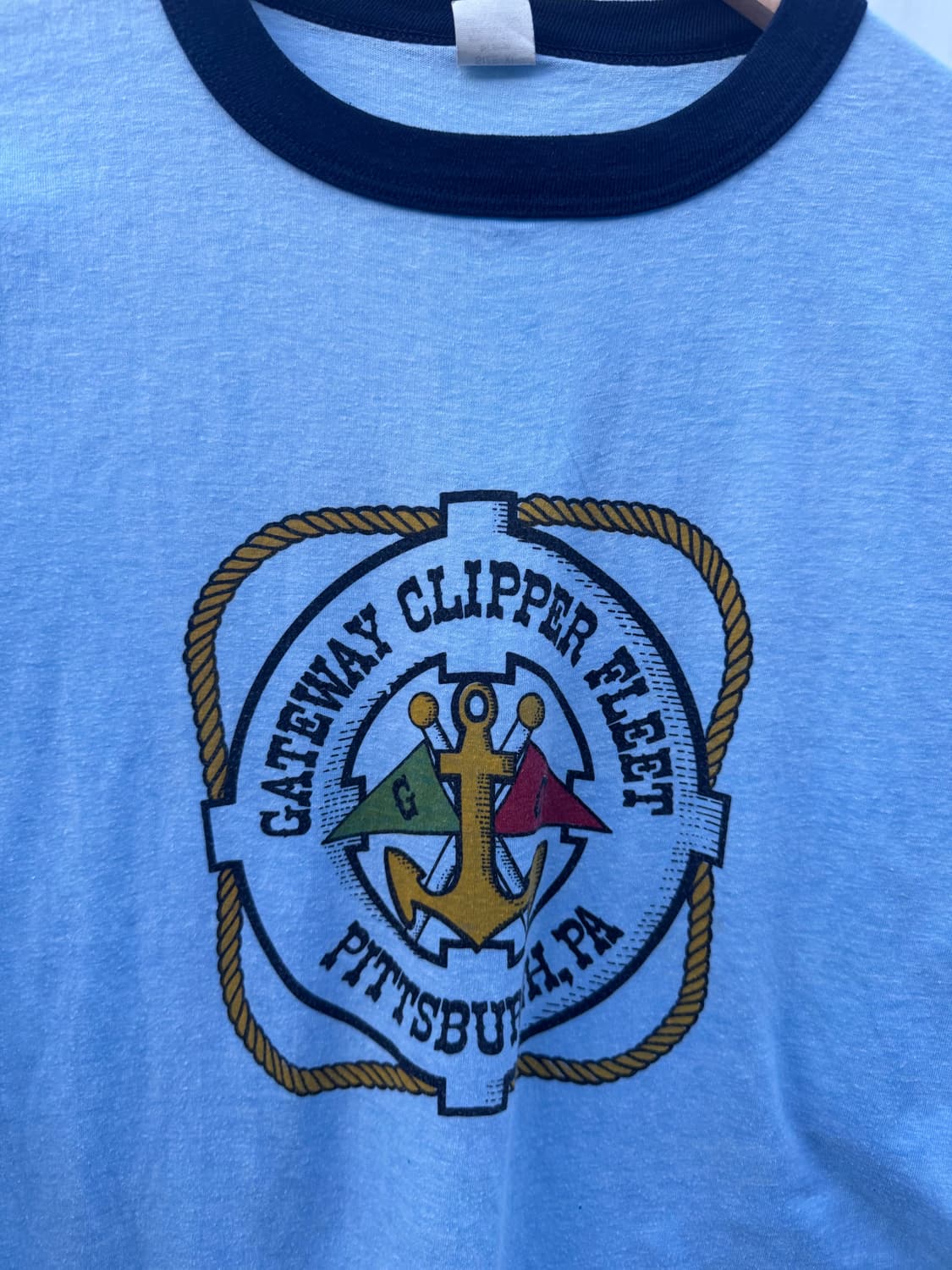 90s USA Gateway Clipper Fleet 링거 티 상품이미지2