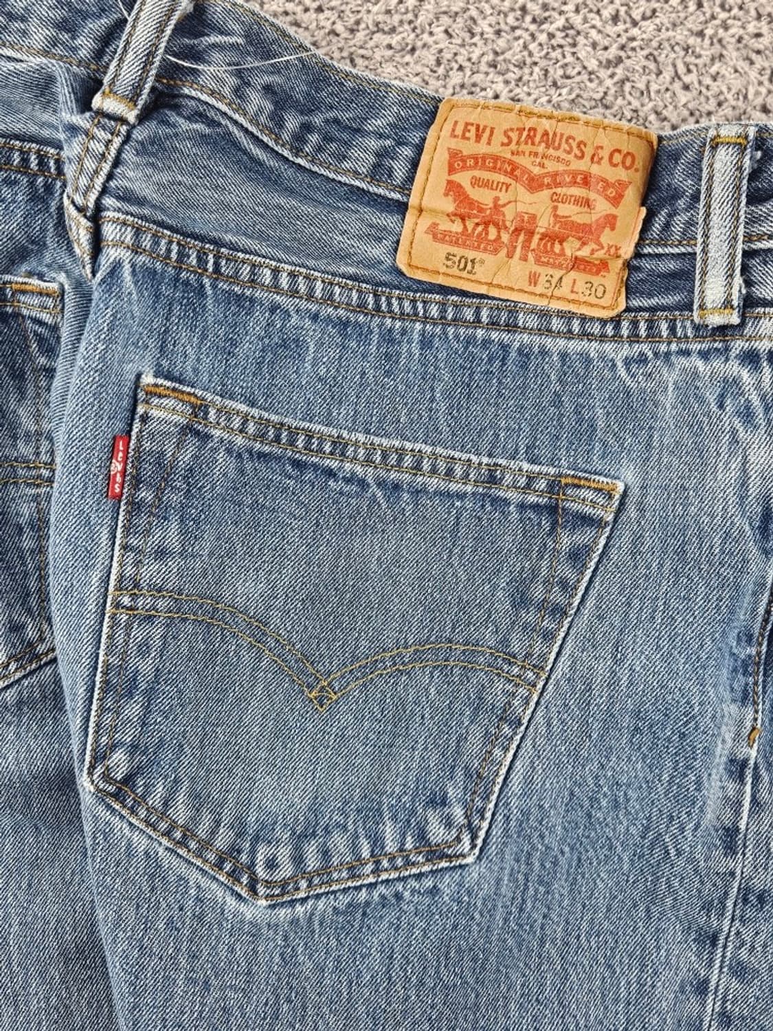 리바이스 501 데님 진 팬츠 ( 34X30 ) / 10859 상품이미지8