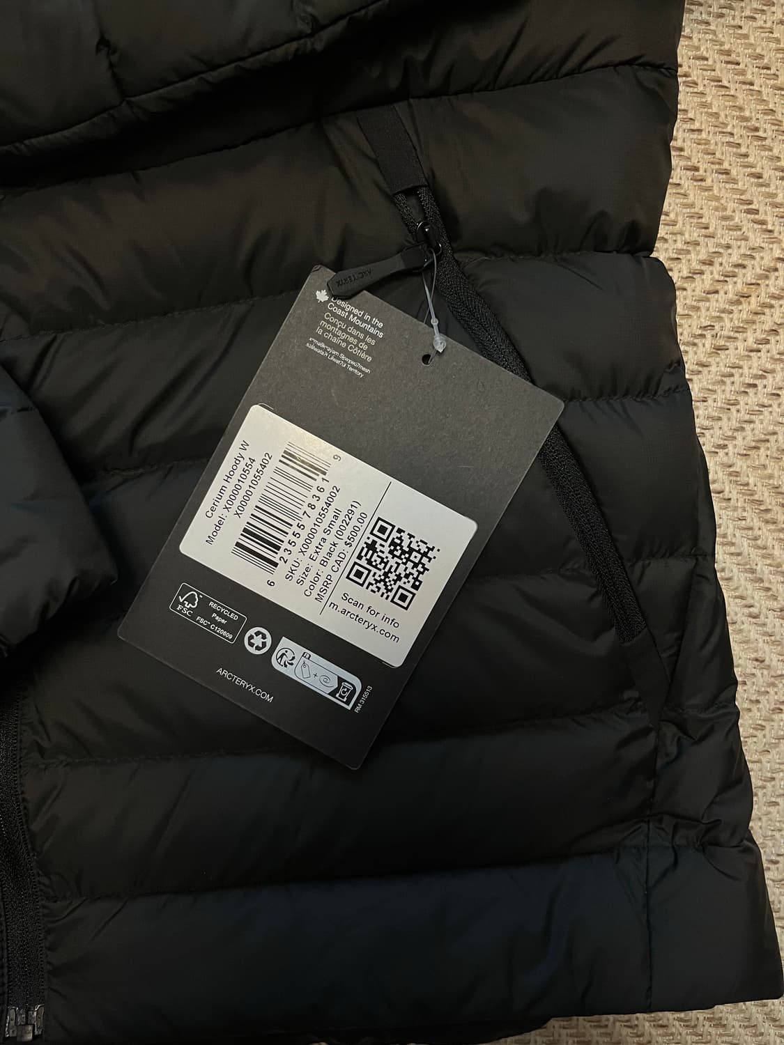 아크테릭스 세륨 후디 우먼 xs (새상품) 상품이미지2