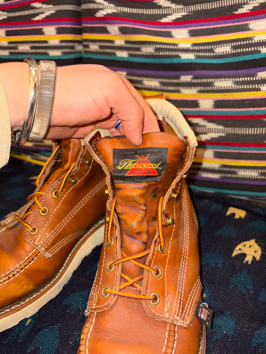 Thorogood USA moc toe leather boots 10D 상품이미지6