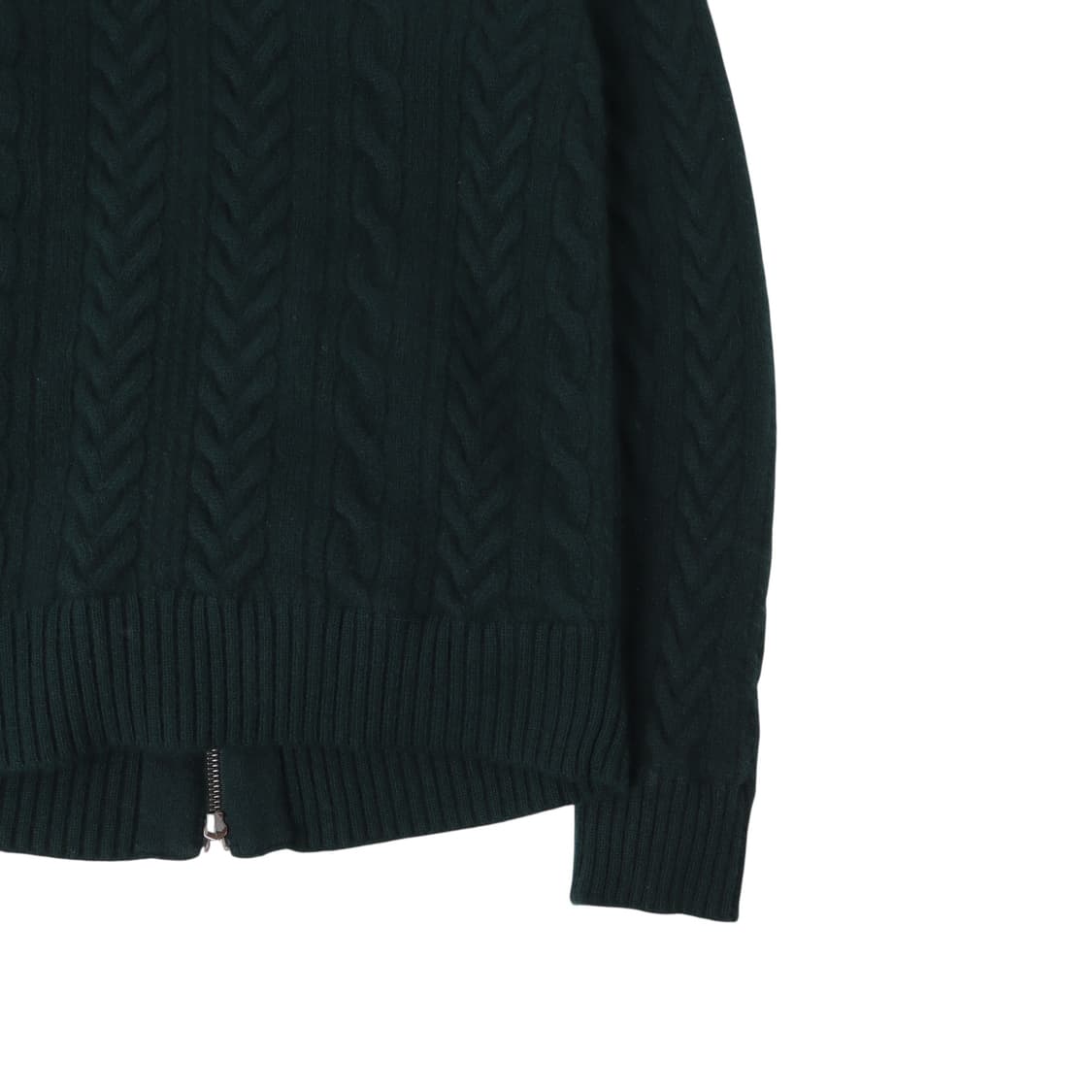 브룩스브라더스 다크그린 울 케이블 니트 집업 상품이미지7