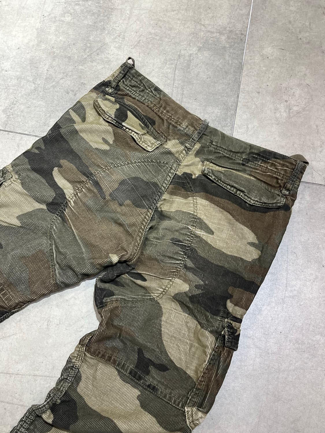 일본 빈티지 back number 밀리터리 카모 카고 골덴 팬츠  상품이미지8