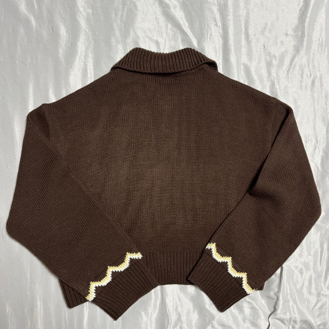 크롭 카라넥 풀오버 니트  상품이미지2